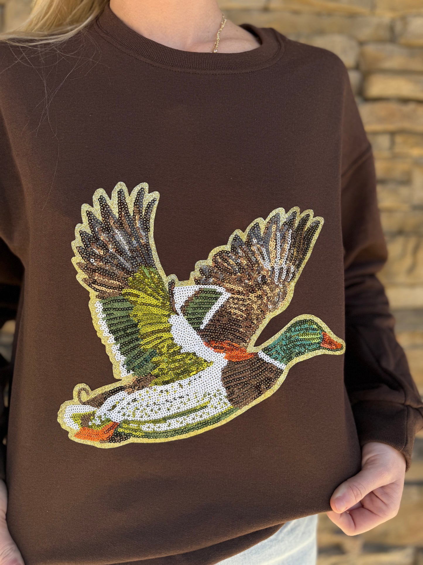 Sequin Duck Sweatshirt
