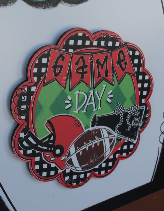 Red & Black Game Day Scalloped mini attachment