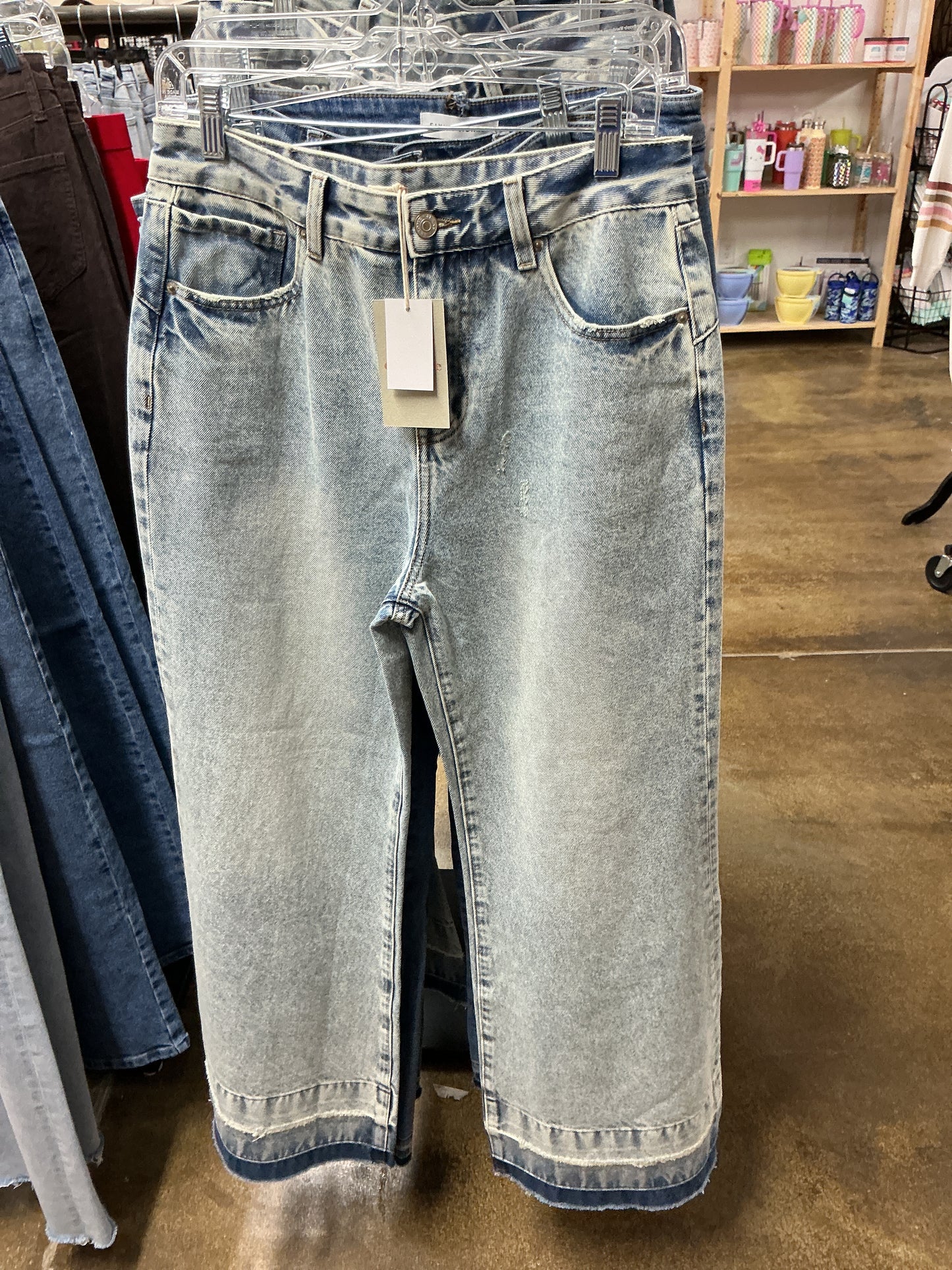 Ee:some Mineral Washed Flare Leg