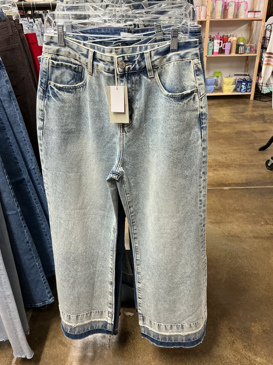 Ee:some Mineral Washed Flare Leg