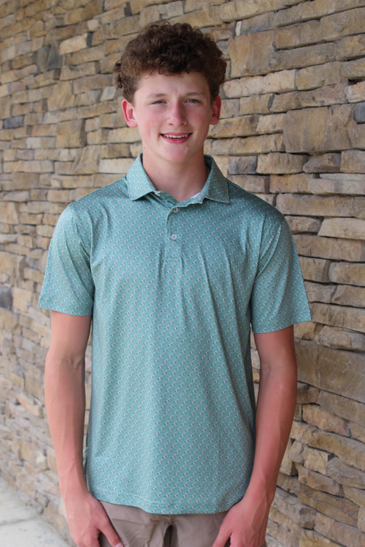 Men’s flying mallard performance polo shirt