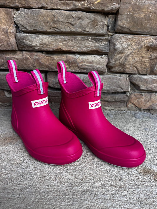 Youth Neon Pink Xtra Tuff Boots
