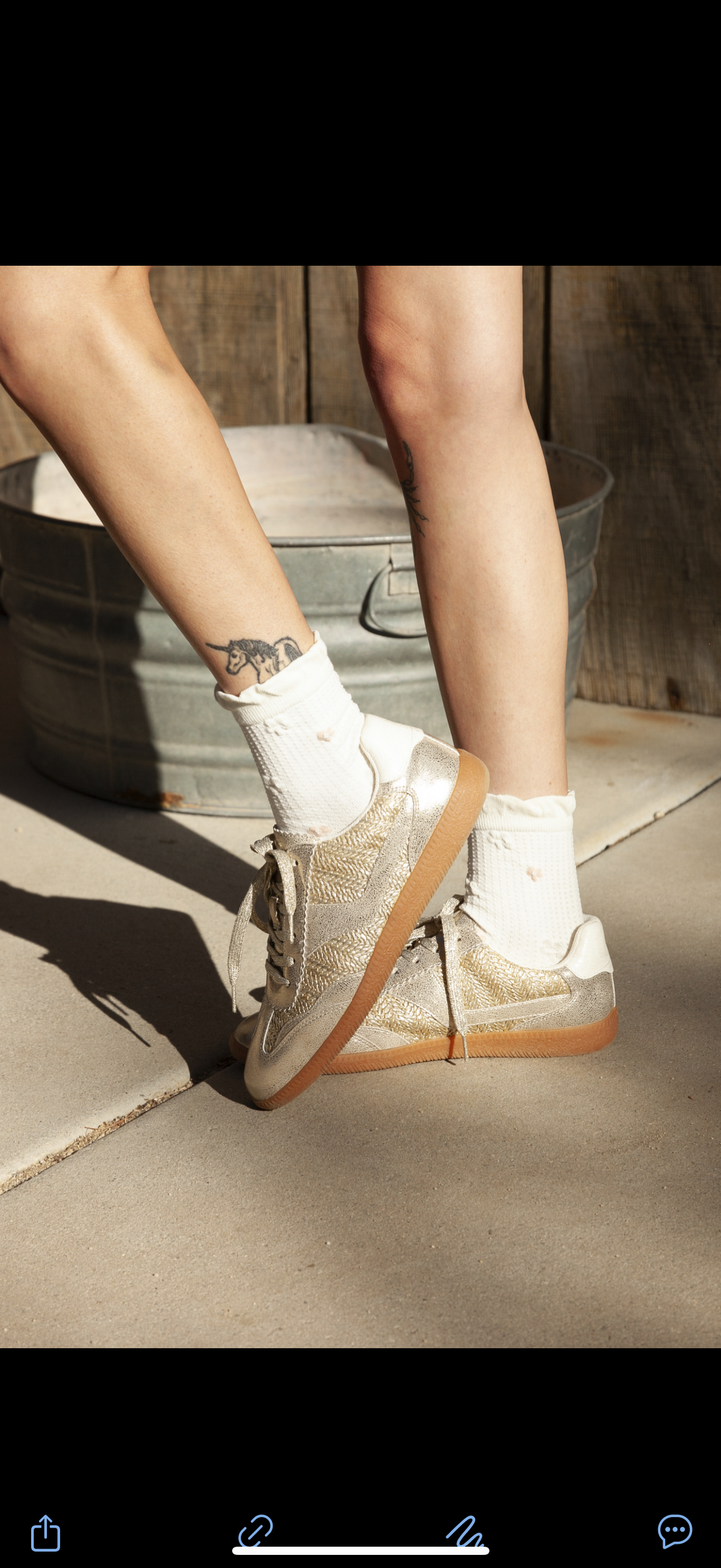 Braid Met Tropics Gold Sneaker