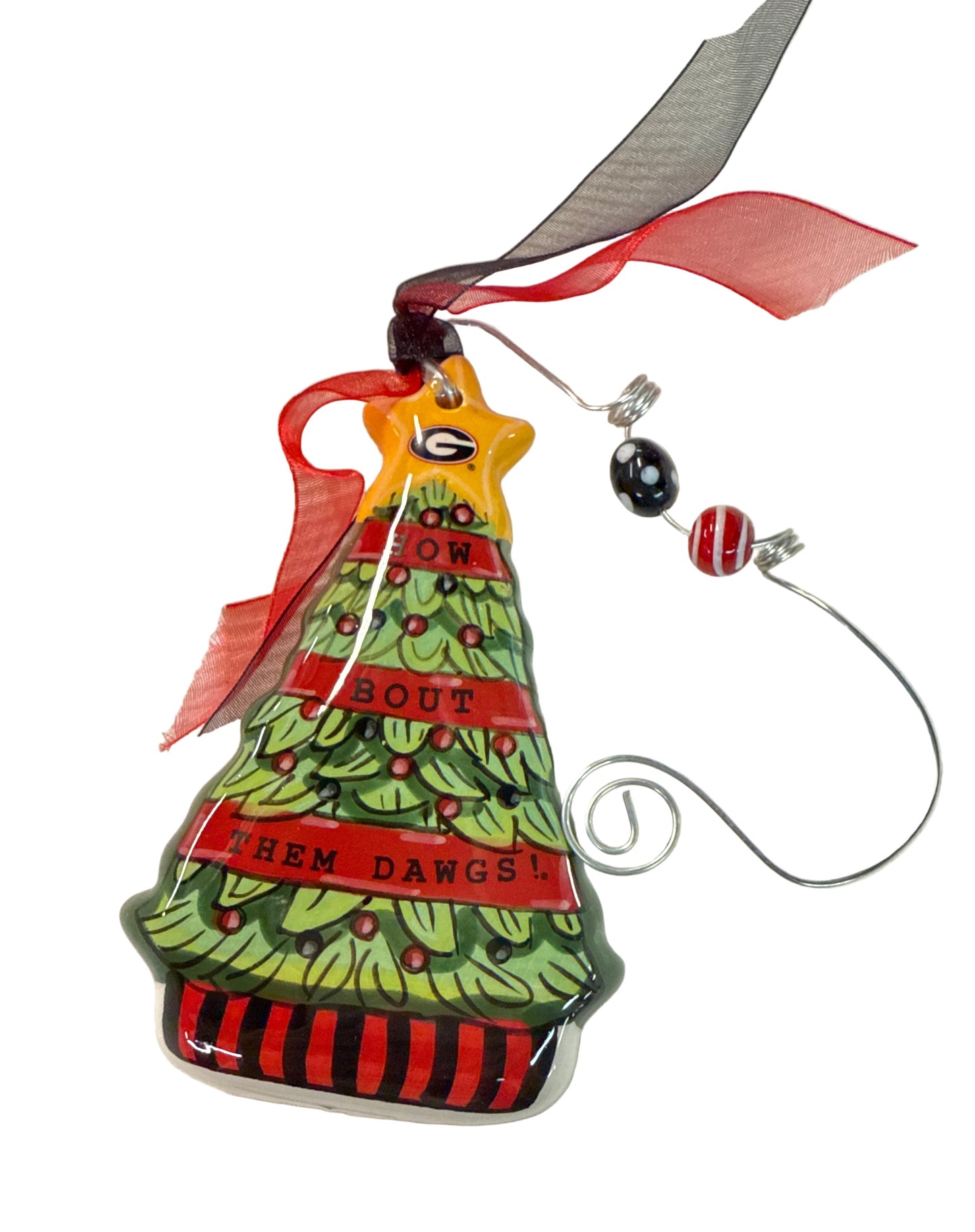 Georgia Tree Puff Ornament