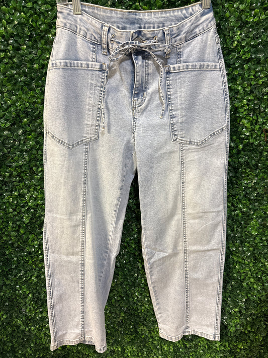 Stitch Drawstring Jeans