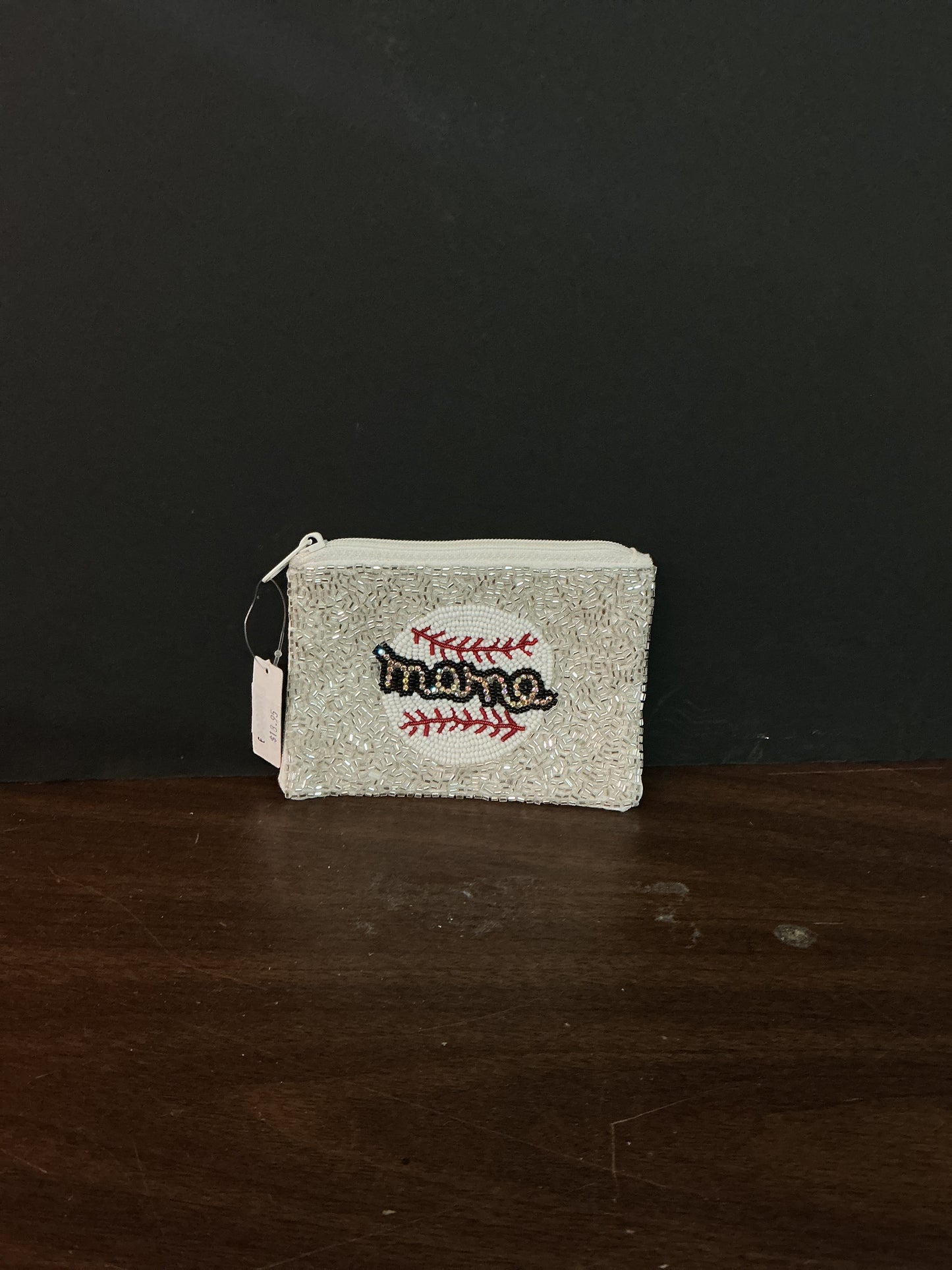 Bedazzled Baseball Coin Baggy