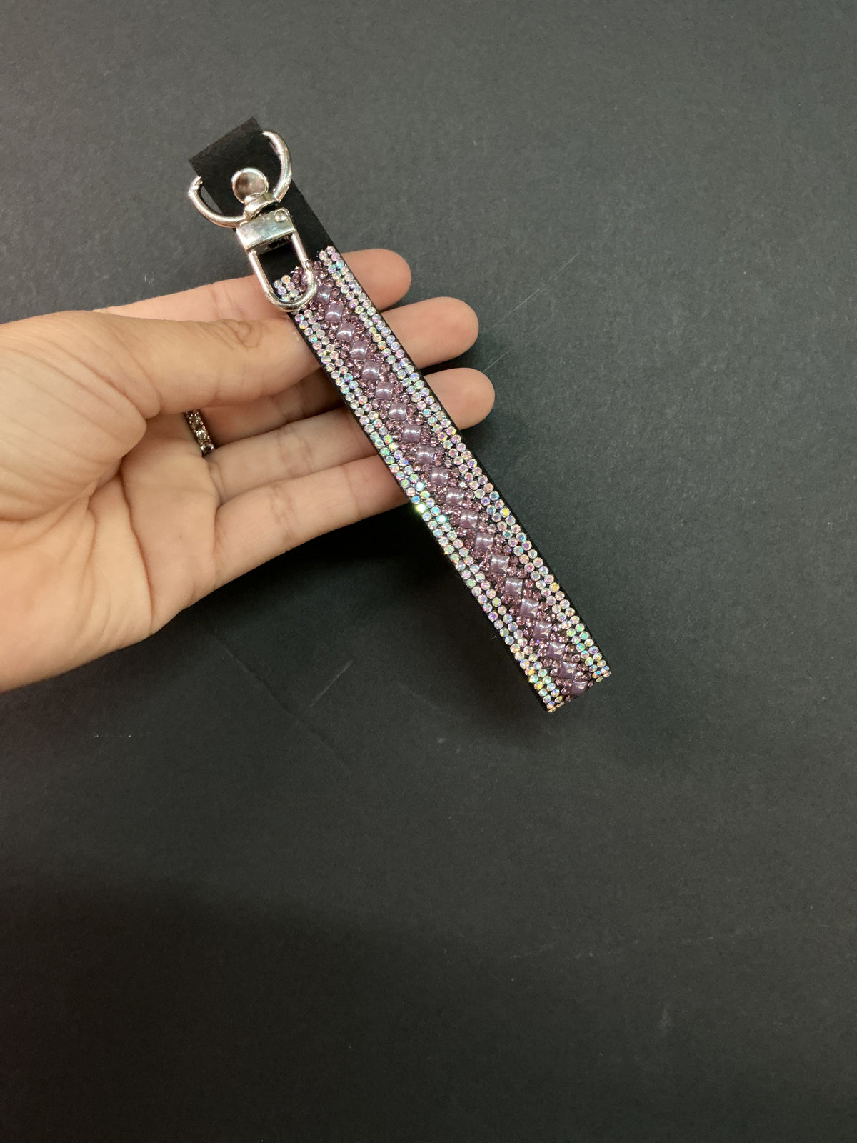 Bedazzled Strap Keychain
