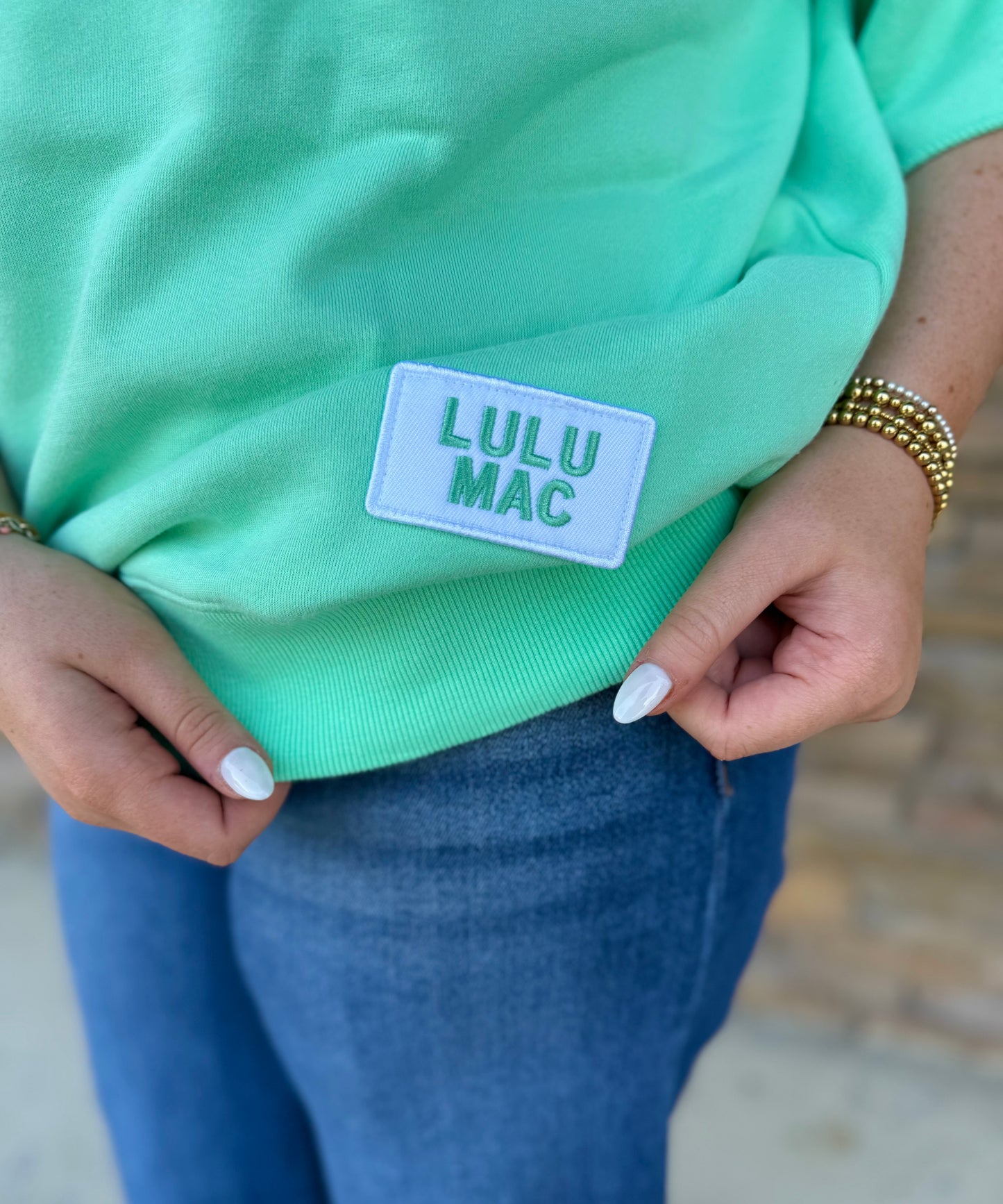 Lulu Mac Terry Cloth Seafoam Top
