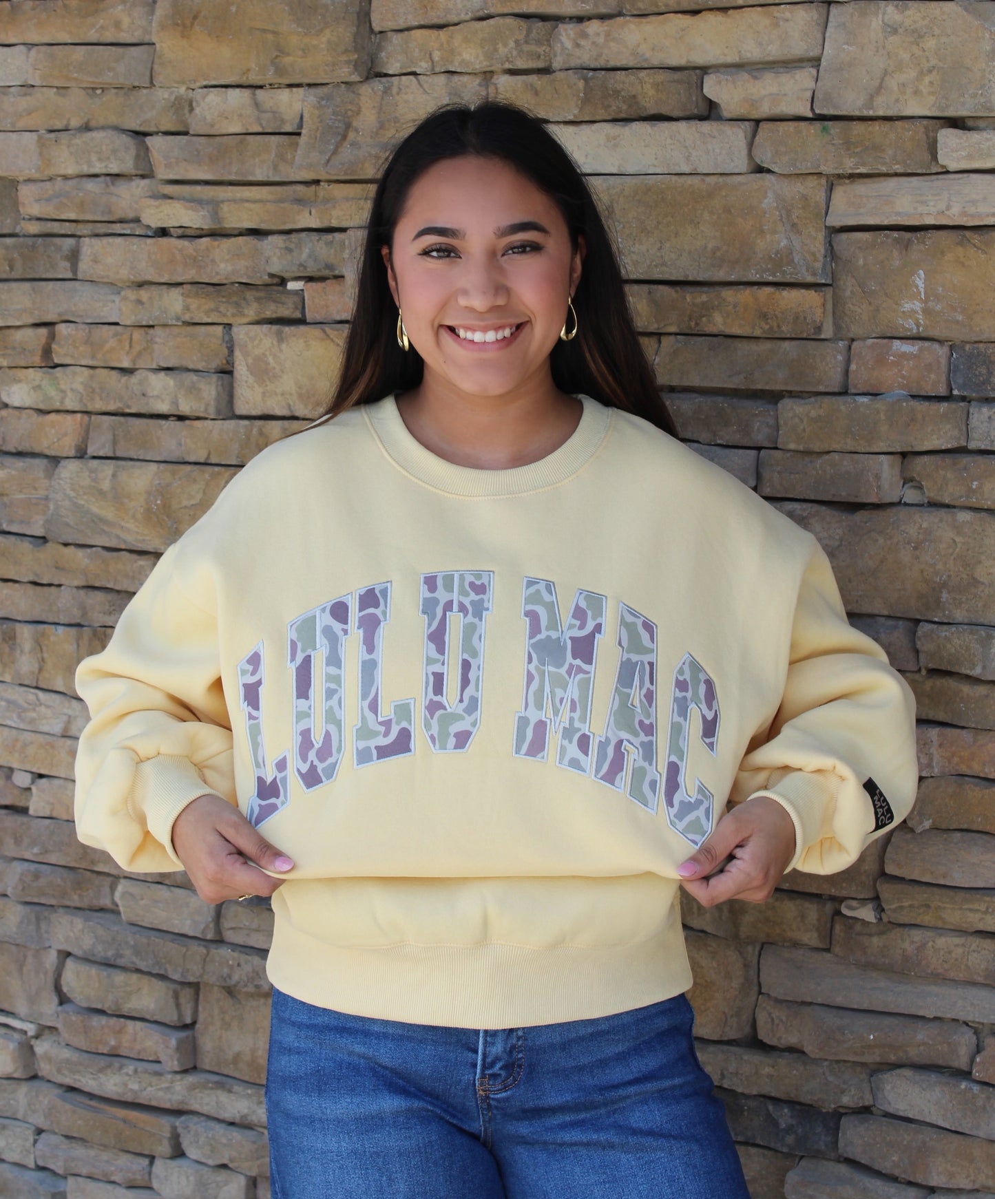 Lulu Mac Camo Buttercream Sweatshirt