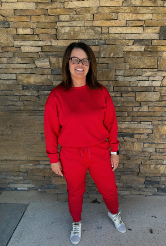 Ruby Scuba Crewneck Pullover & Joggers Set