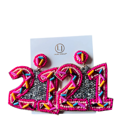 21 Birthday Earrings