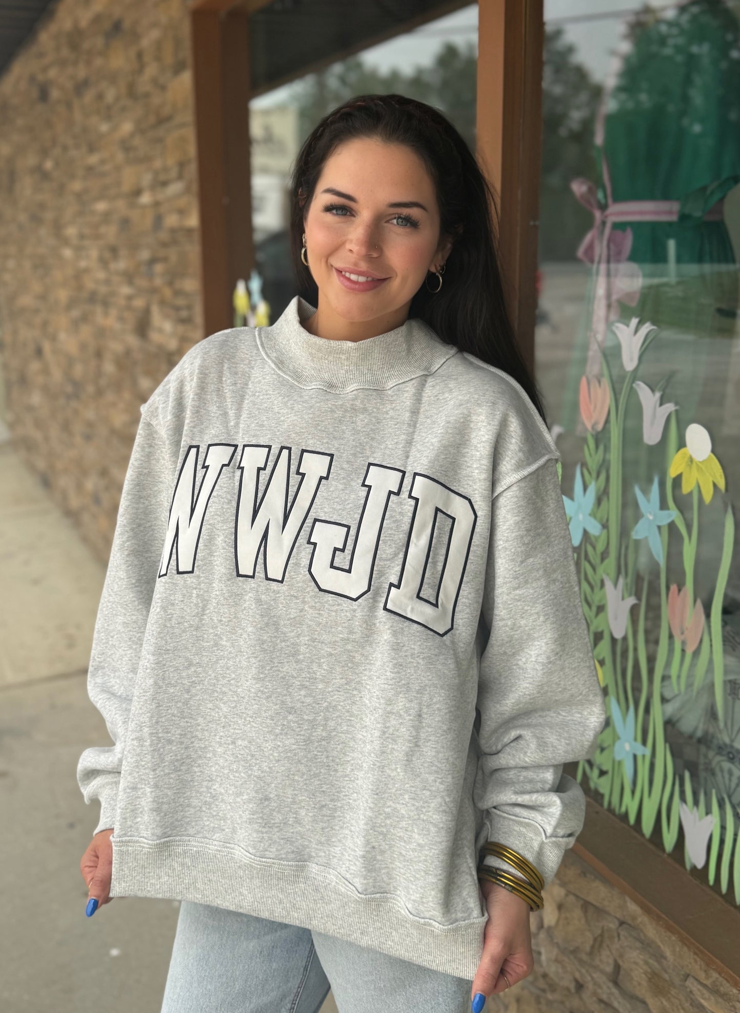 WWJD Mock Neck Sweatshirt