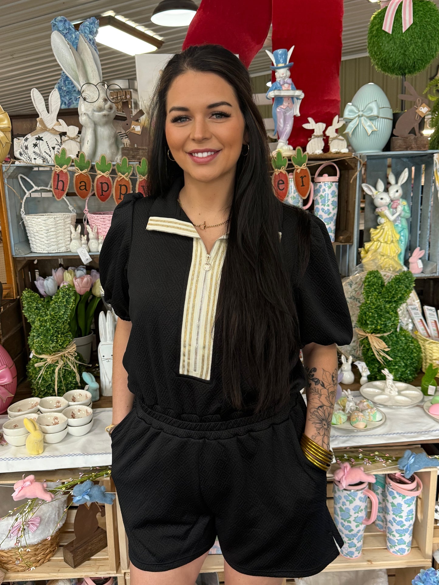 The Black Andie Romper