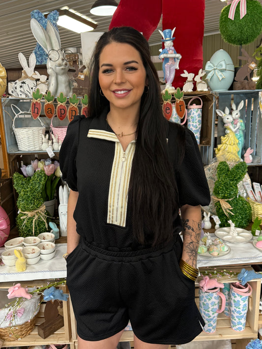 The Black Andie Romper