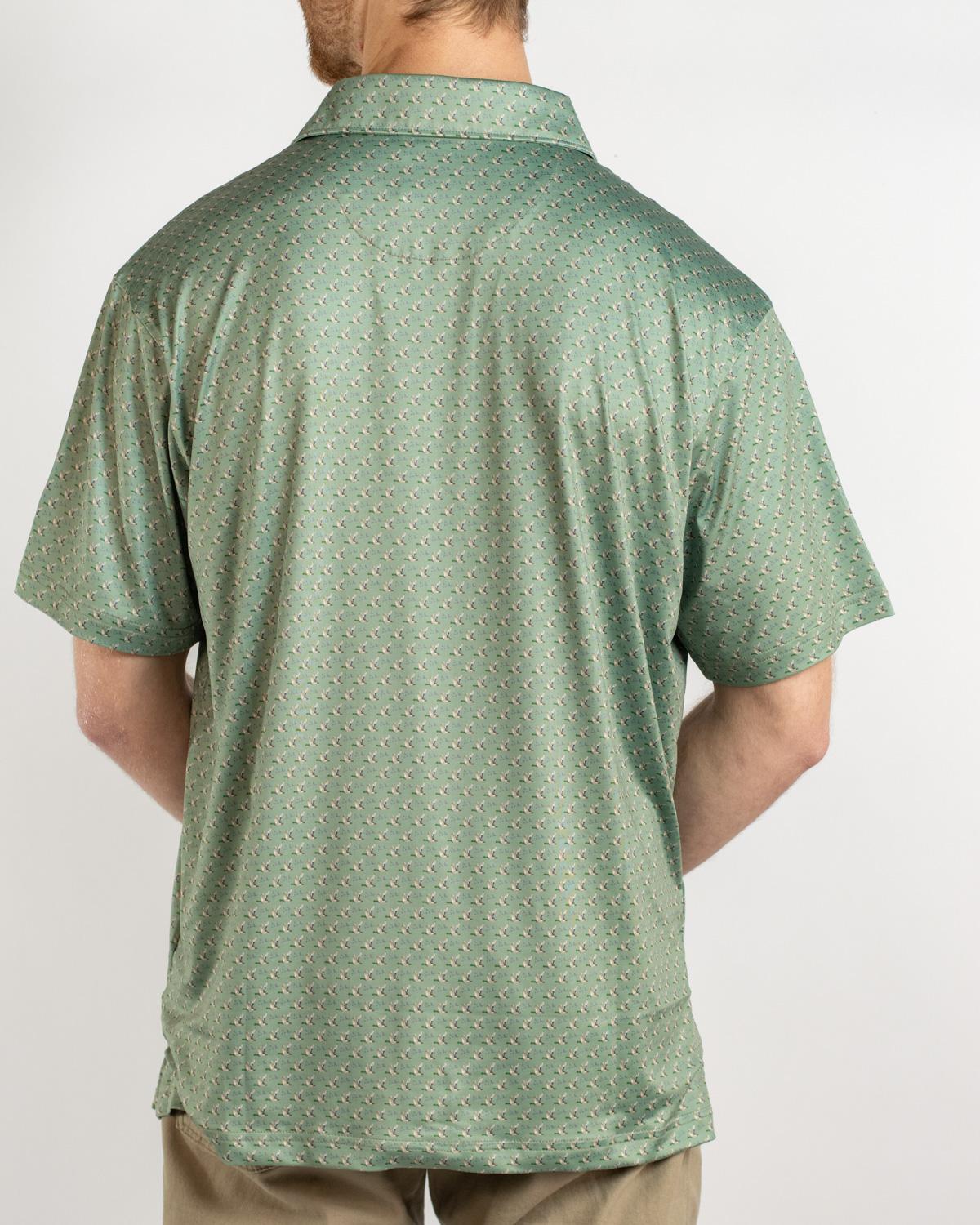 Men’s flying mallard performance polo shirt