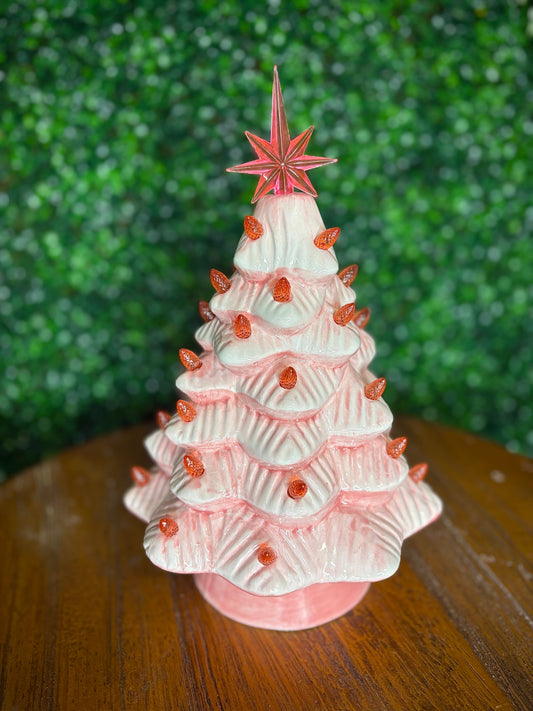Pink ceramic tree