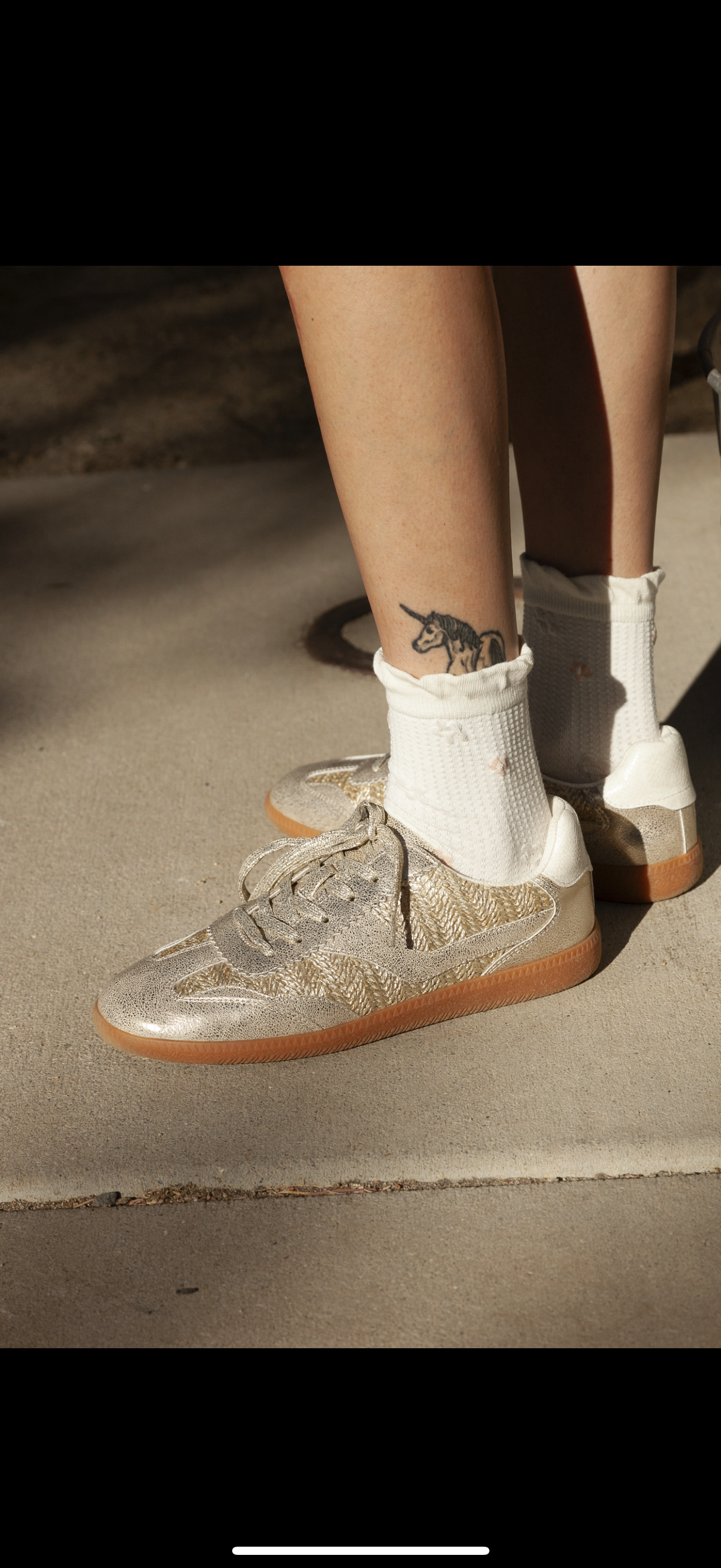 Braid Met Tropics Gold Sneaker