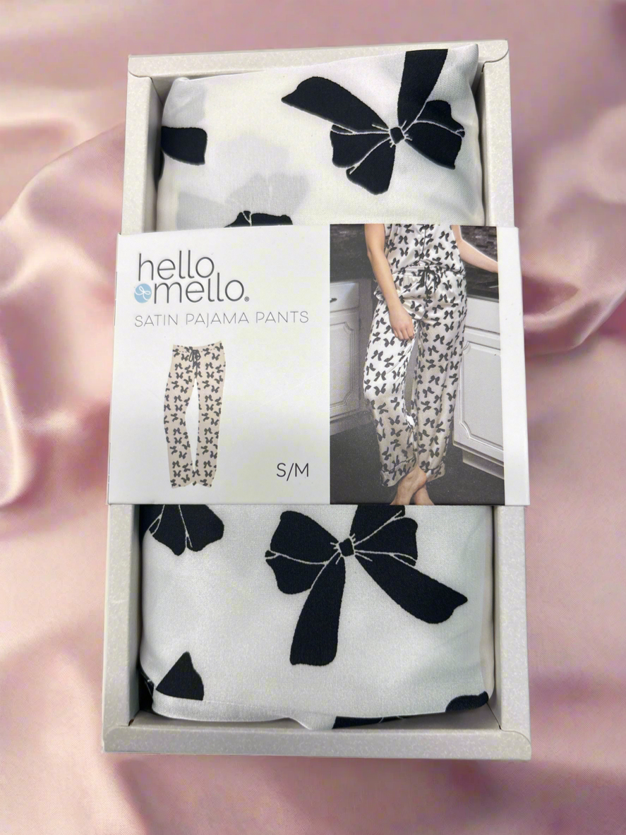 Bows Before Bros Satin PJ Set Pants | Hello Mello