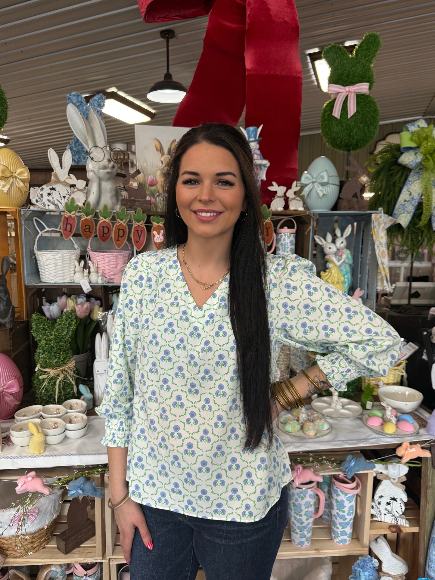 The Ashlyn Sweetbriar Lattice Top