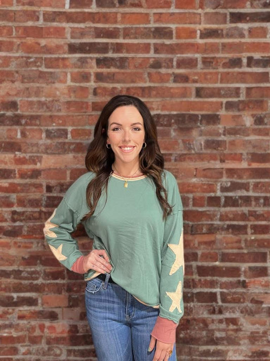 Pixi & Ivy Star top sage