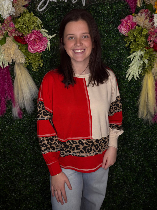 The Terry Leopard Top