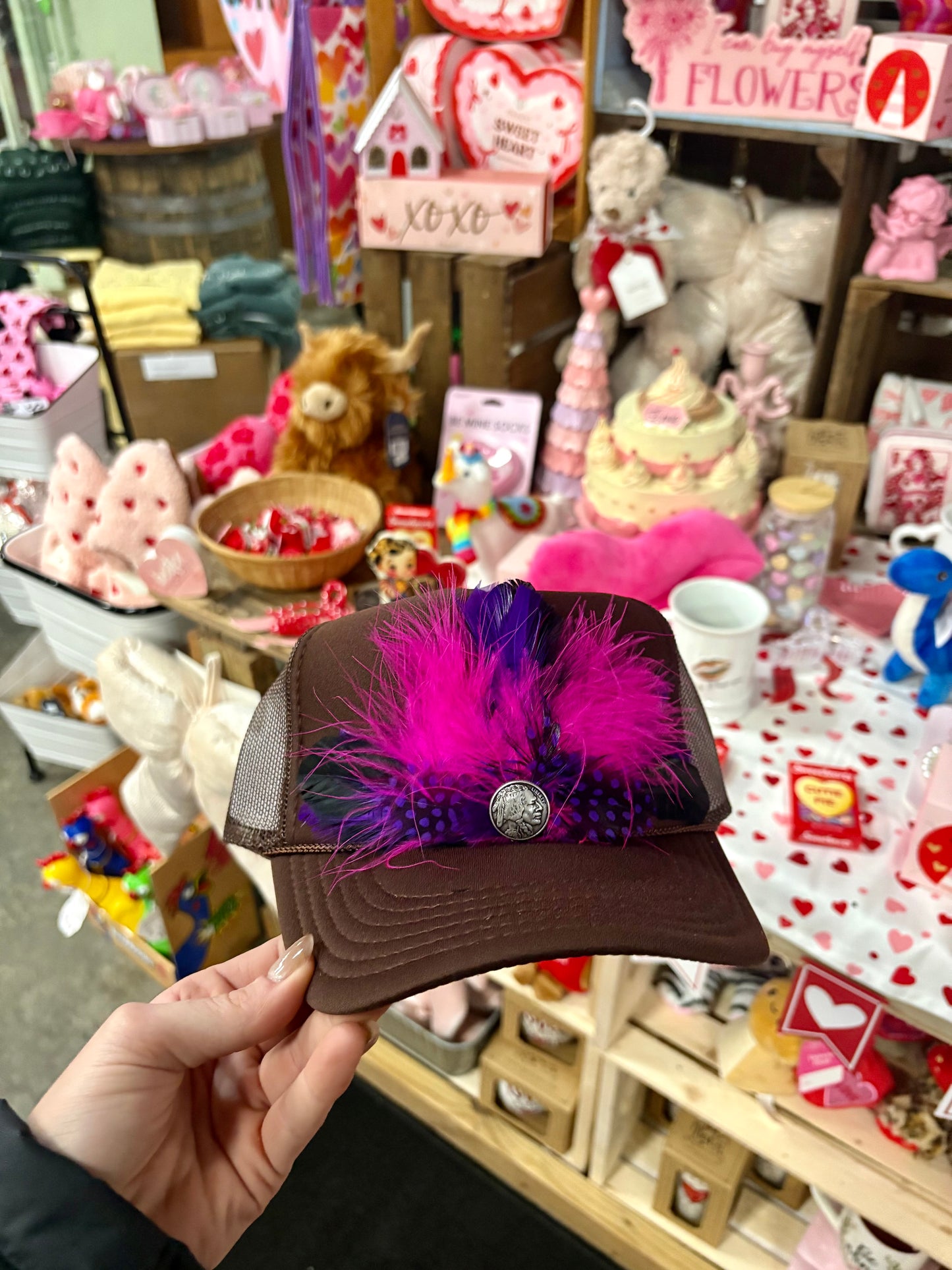 Feather One of a Kind Handmade Trucker Hats