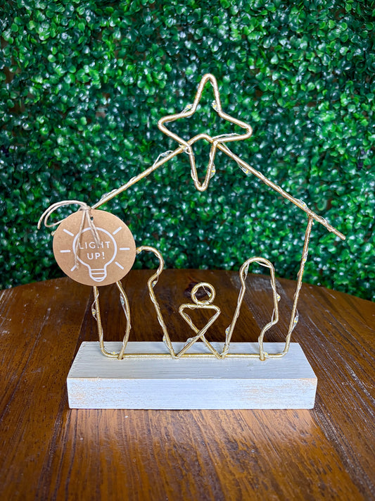 LED Wire Nativity Sitter