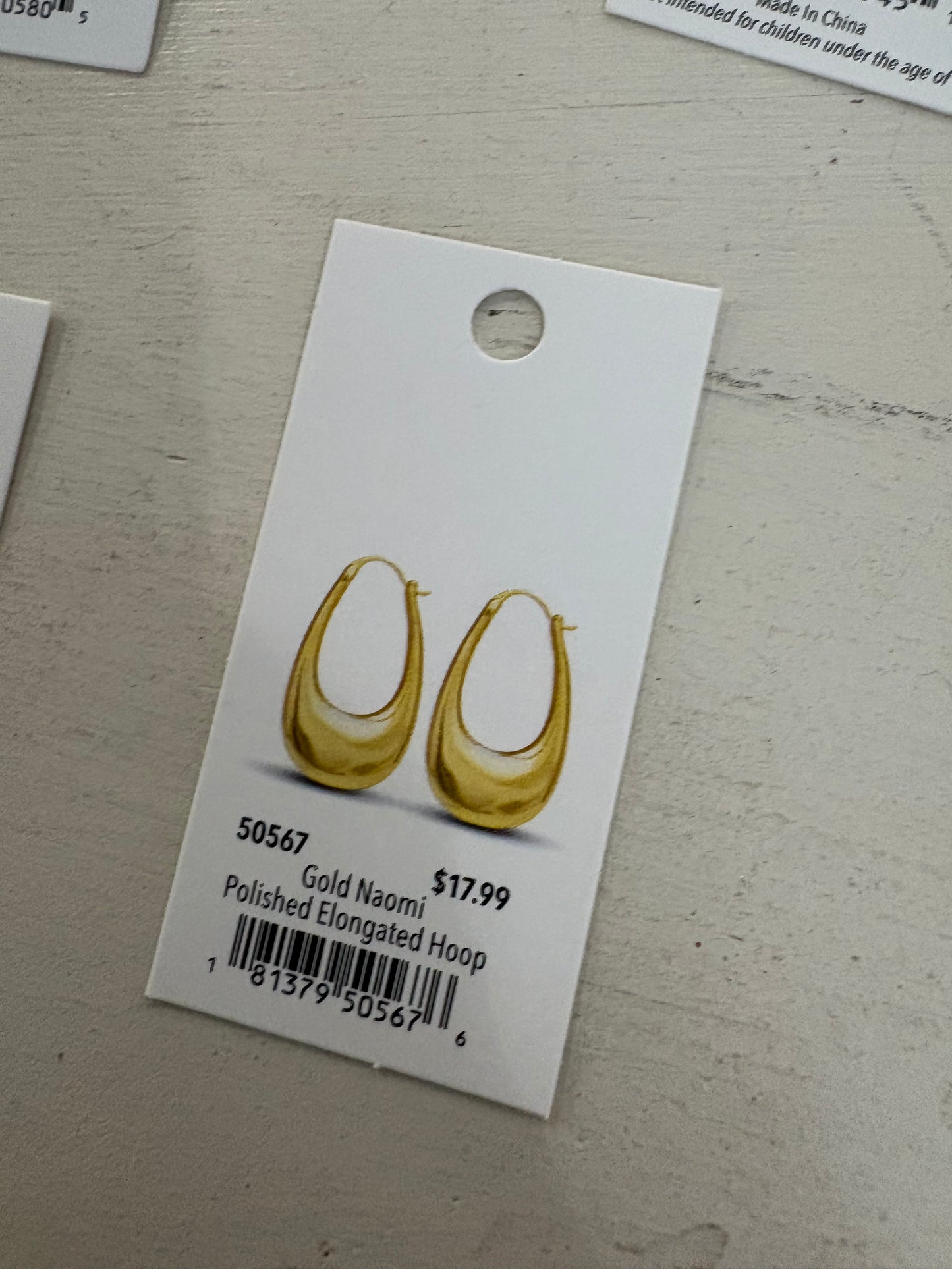 Amanda Blu Naomi Polished Elongated Hoop Earrings