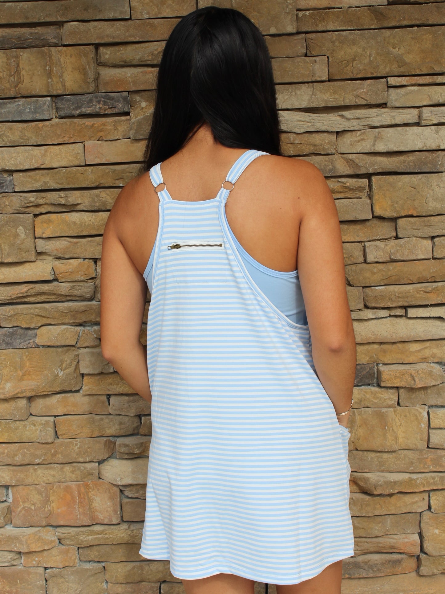 Striped Active Romper Dress