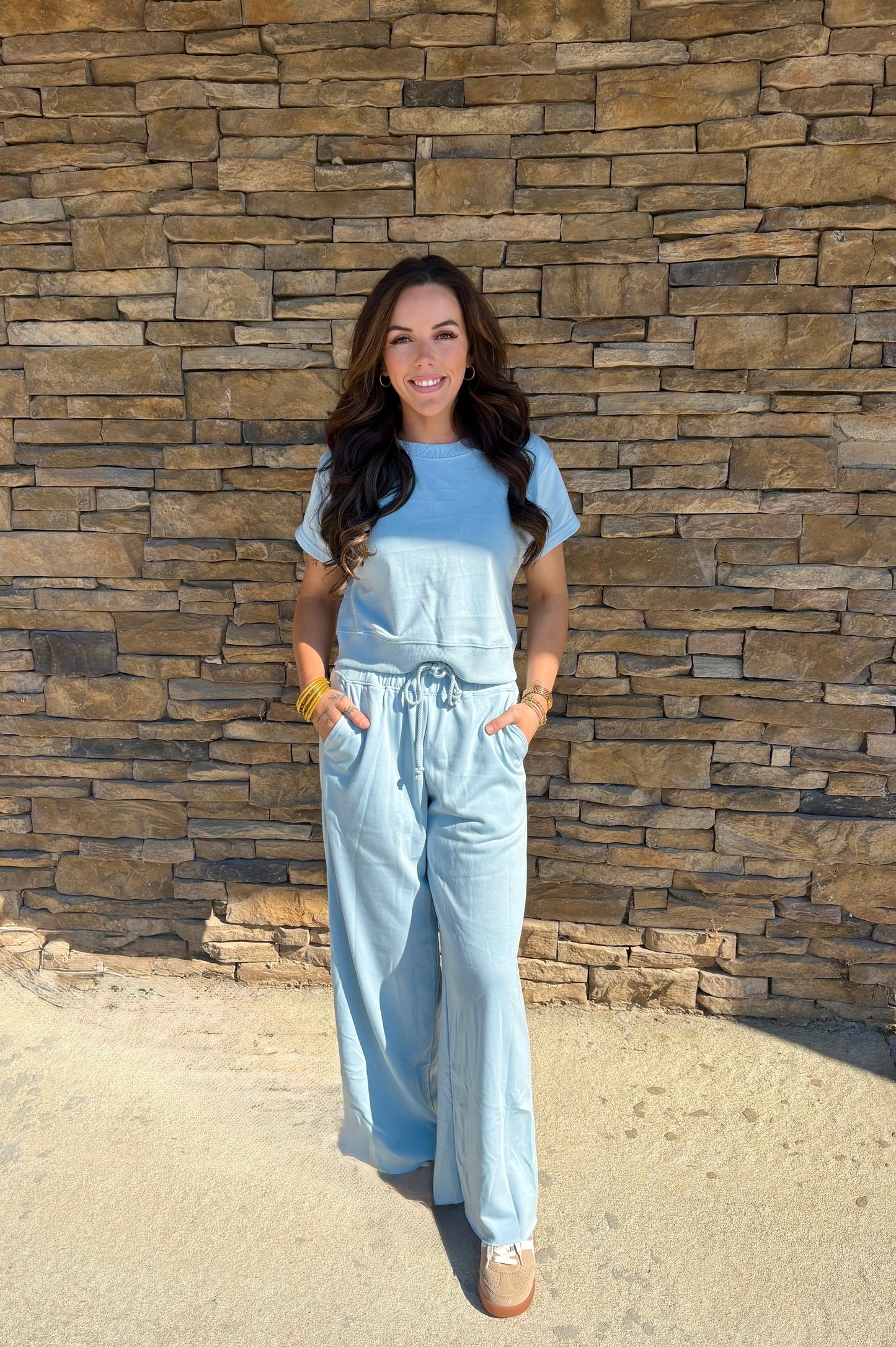 The Misty Blue Set | Wide Leg |