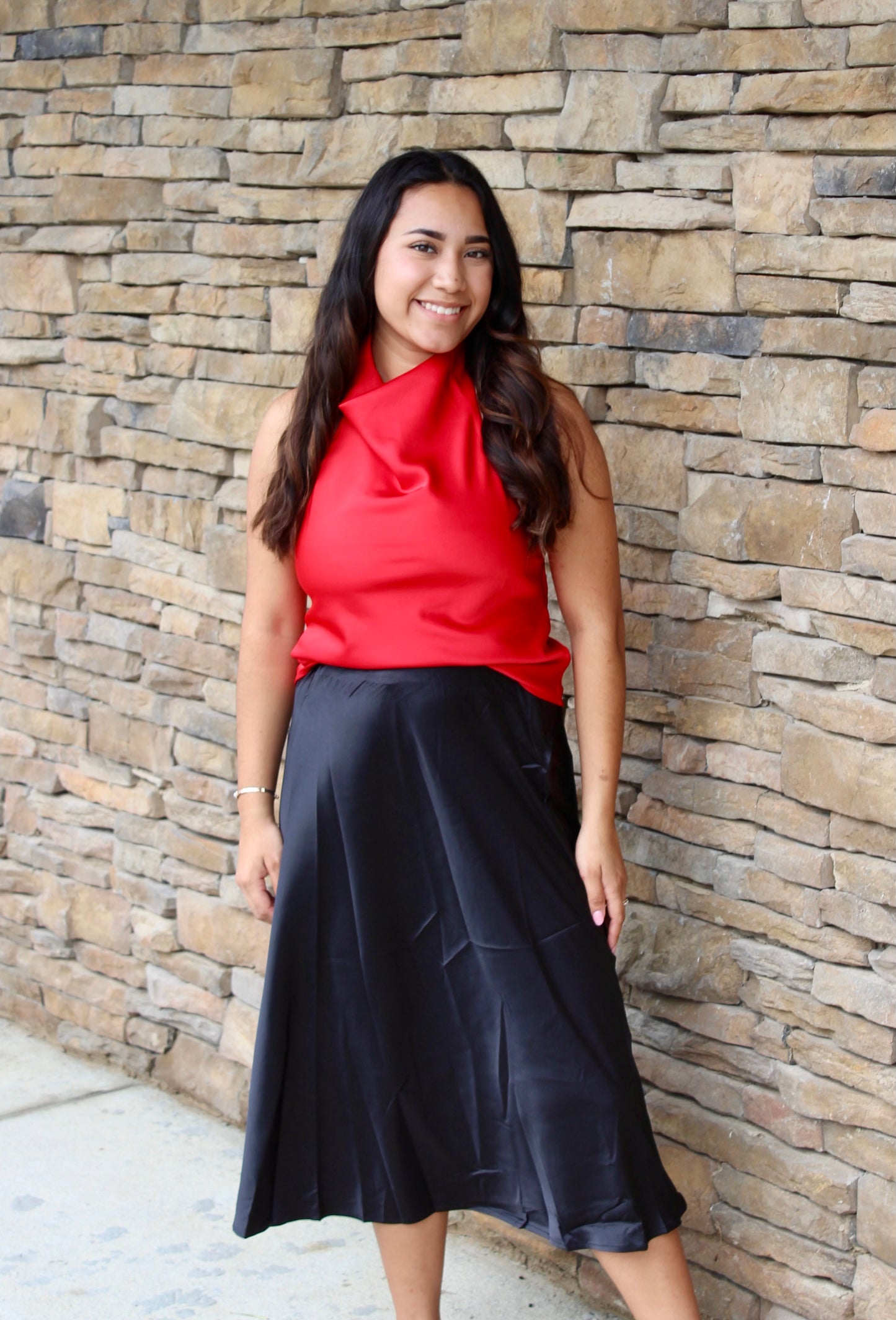 Silk Black Skirt