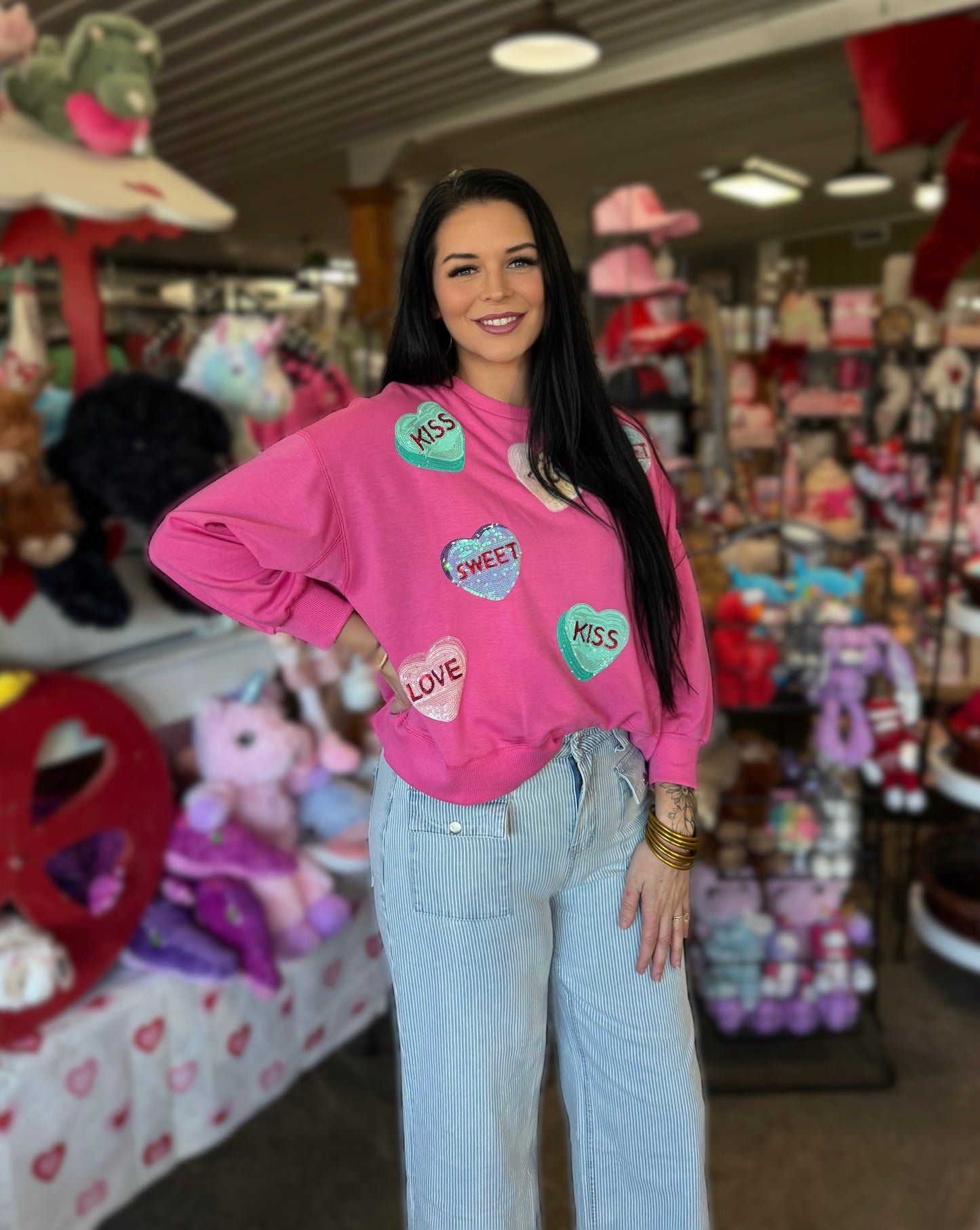 Candy hearts sweatshirt