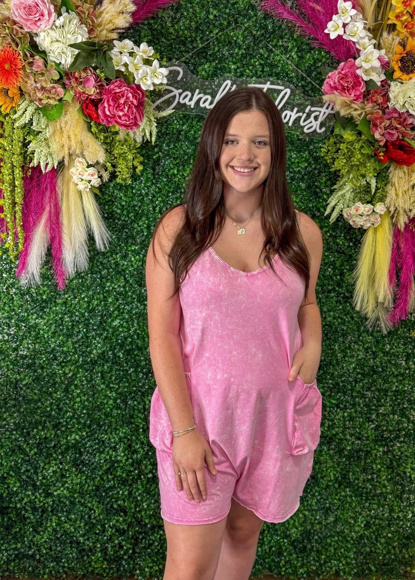 The Candy Pink Romper
