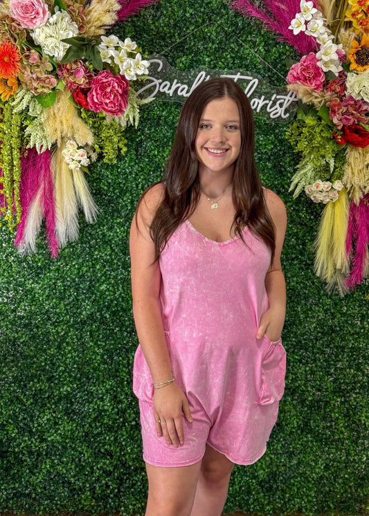 The Candy Pink Romper