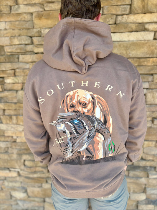 Dog & Duck Sketch Hoodie | Mocha Brown