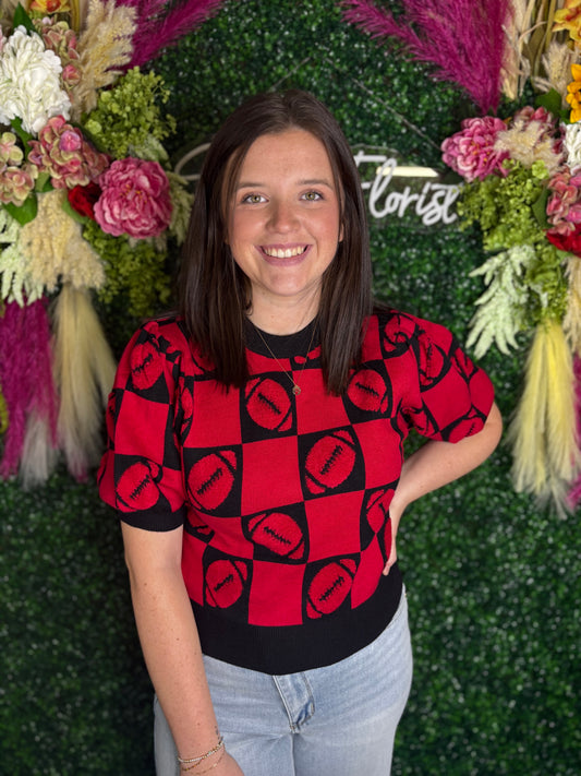 The Football Knit Top