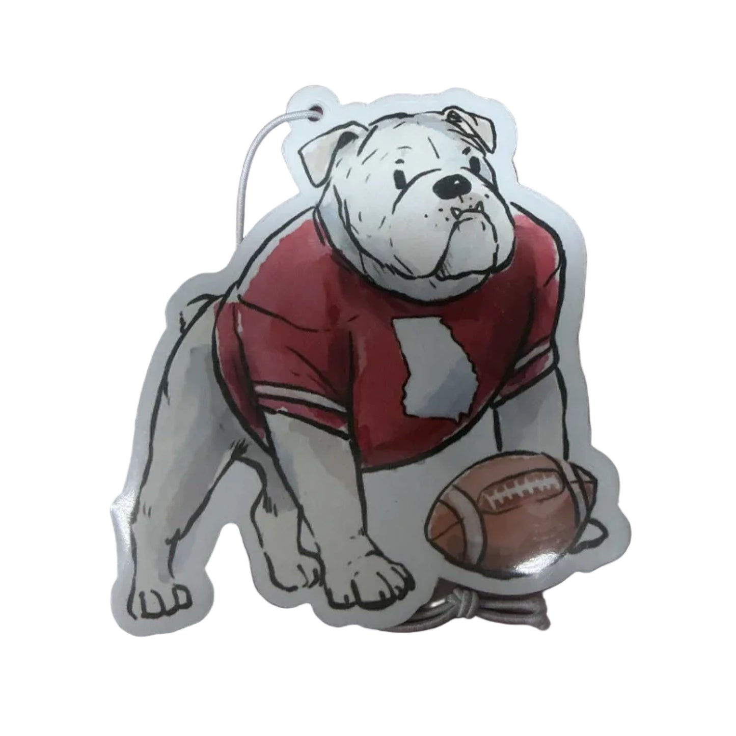Bulldog With Football Air Freshener