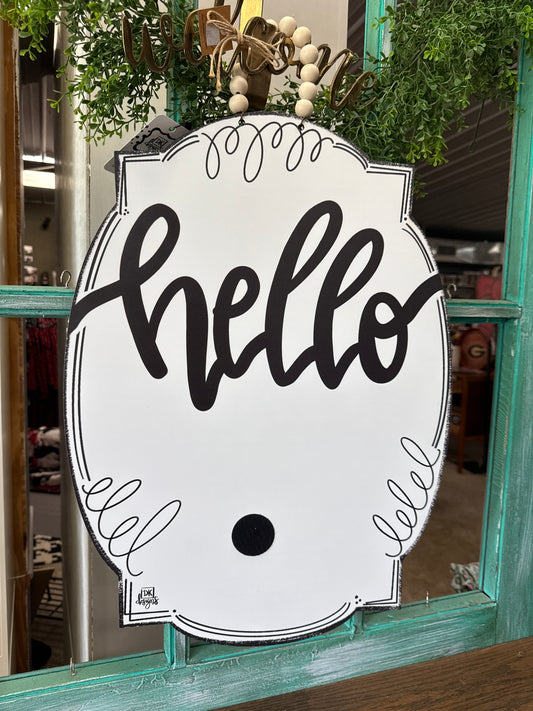 DK Designs Hello Door Hanger
