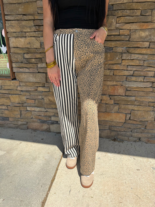 Mix & Match Leopard Stripe Pants