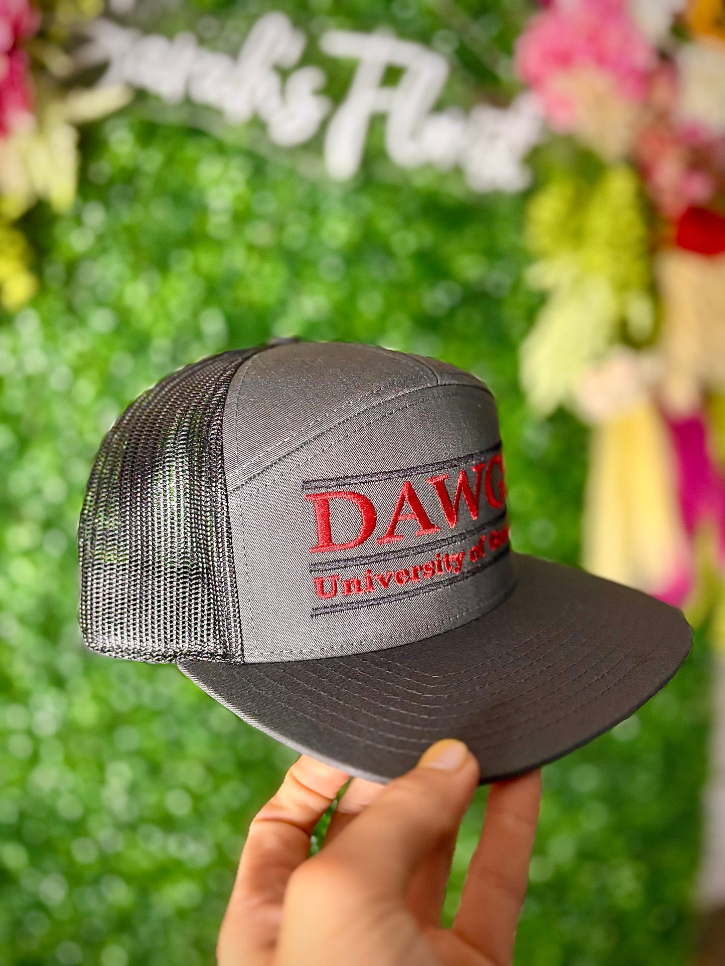 Grey & Red Dawgs Hat
