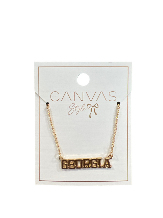 Georgia Gold outline necklace
