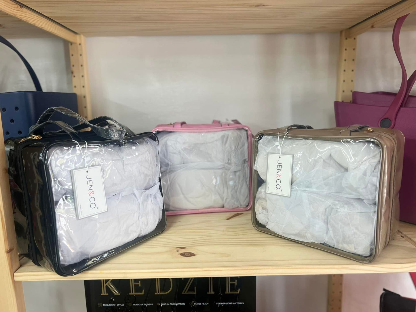 Rae Clear Cosmetic Bags by Jen & Co.