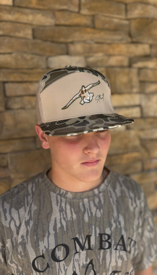 Flying in Embroidery | Camo Trucker Hat