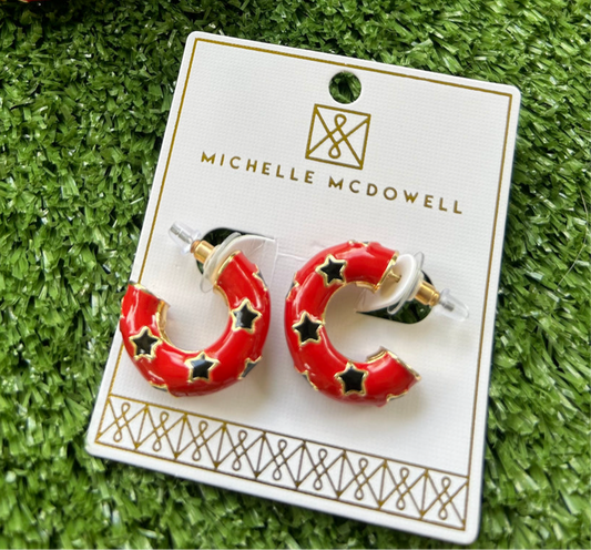 Red & Black Justine Small Earrings