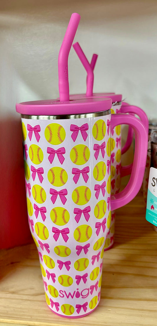 Pitch Hit Run Insulated Mega Mug 40 oz | Swig Life