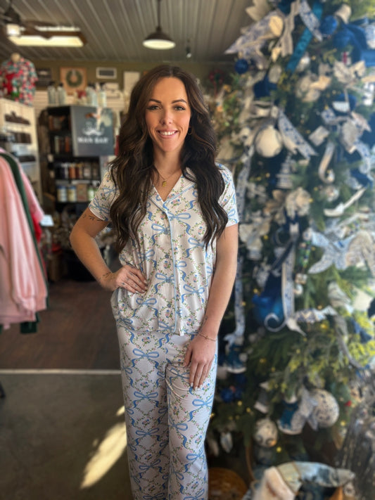 The Bows & Blossoms Pajama Top