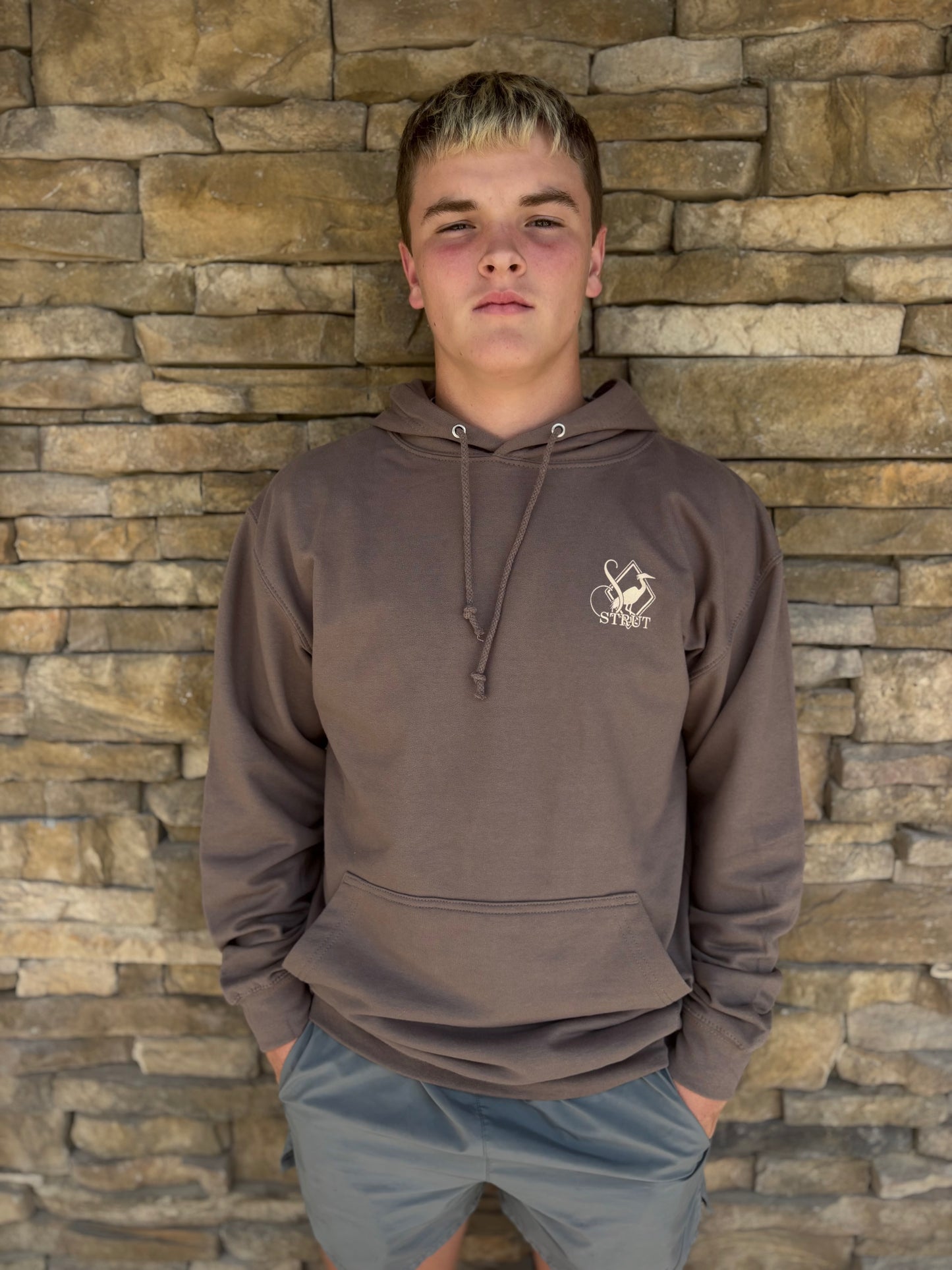 Dog & Duck Sketch Hoodie | Mocha Brown