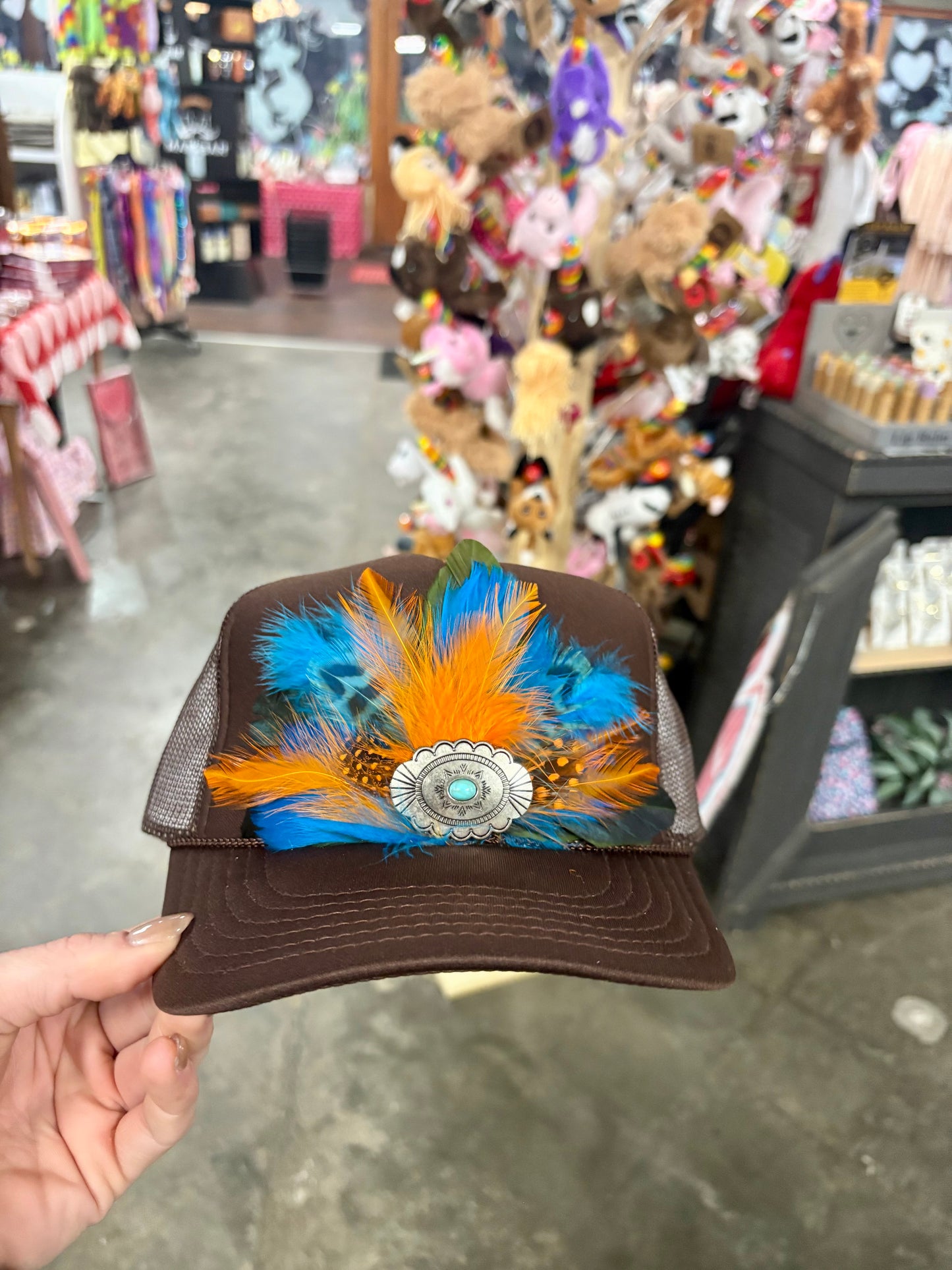 Feather One of a Kind Handmade Trucker Hats