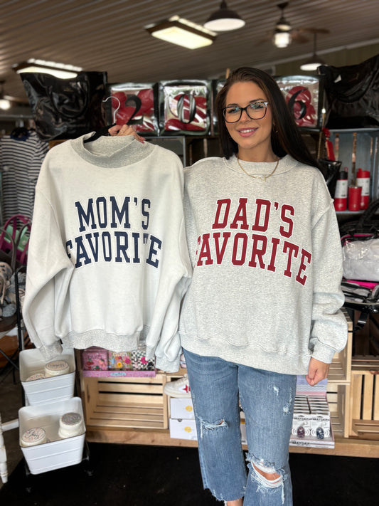 Reversible Dad & Moms Favorite mock neck