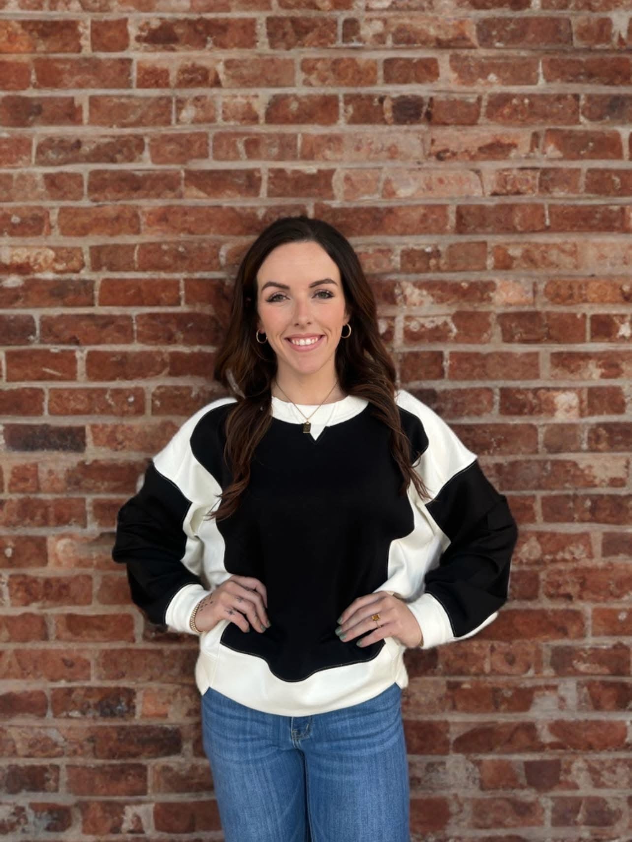 Pixi Scuba Color Block Black long sleeve